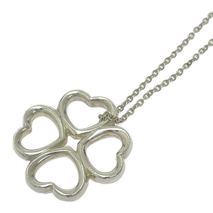 Tiffany & Co Silver Clover Heart Necklace 4.4g 925 Engraved 437566 Necklace