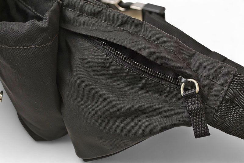 Prada Waist Bag Waist Pouch Body Bag Prada Nylon NERO Black Va0056 Men Women