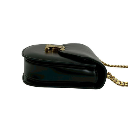 Celine Teen Chain Buzas Triomphe Logo Calf Leather Shoulder Bag