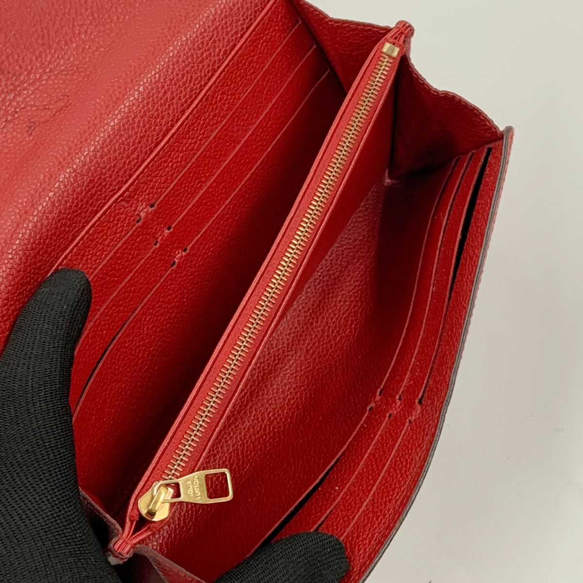 Louis Vuitton Monogram Empreinte Portefeuille Sarah Bifold Long Wallet M62213