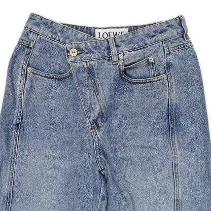 Loewe Denim Pants S359y11xc4 Size 36 Light Blue Series Roll Up Ladies