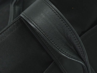 Authentic Hermes Acapulco MM Tote Handbag Canvas Black Acapulco Bag Pre-owned