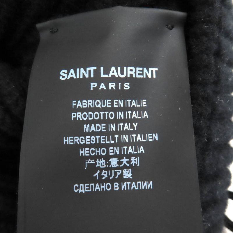 Saint Laurent Paris 574444 Wool Cashmere Bottleneck Long Sleeve Ribbed Knit