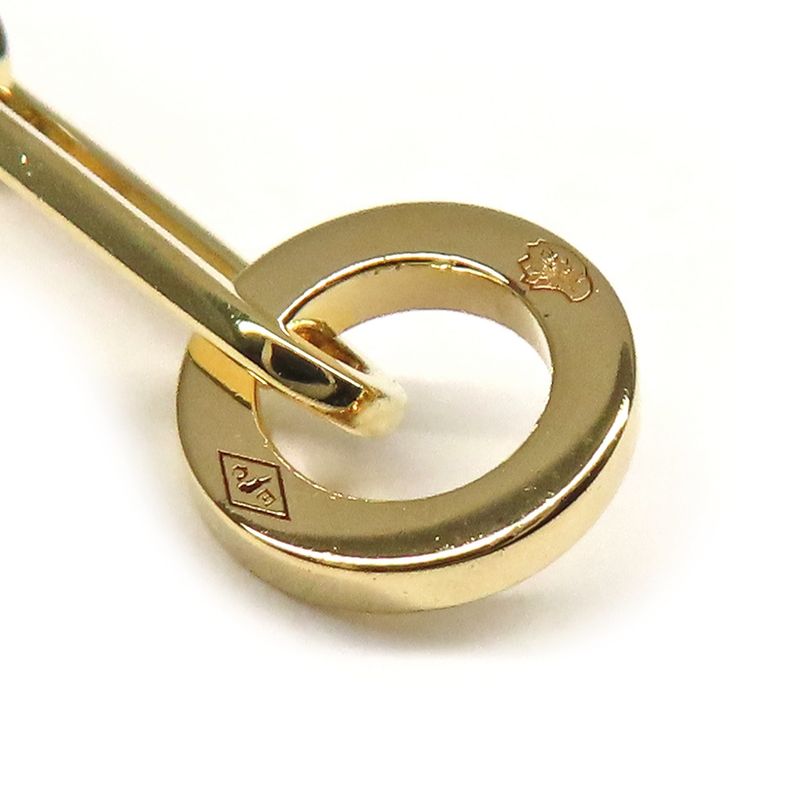 Hermes Earrings Kelly Chaine Au750 18K Yellow Gold Yellow Gold Pair