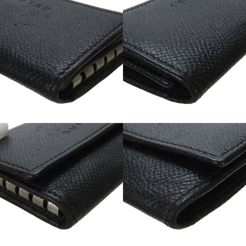 Bulgari Key Case Leather Black - 6 Rings Bvlgari