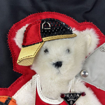 Prada Nylon Tessuto Tote Bear Basket Black