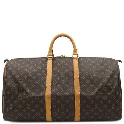 Louis Vuitton Boston Bag Keepall 55 Monogram Canvas Monogram Gold Hardware