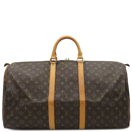 Louis Vuitton Boston Bag Keepall 55 Monogram Canvas Monogram Gold Hardware