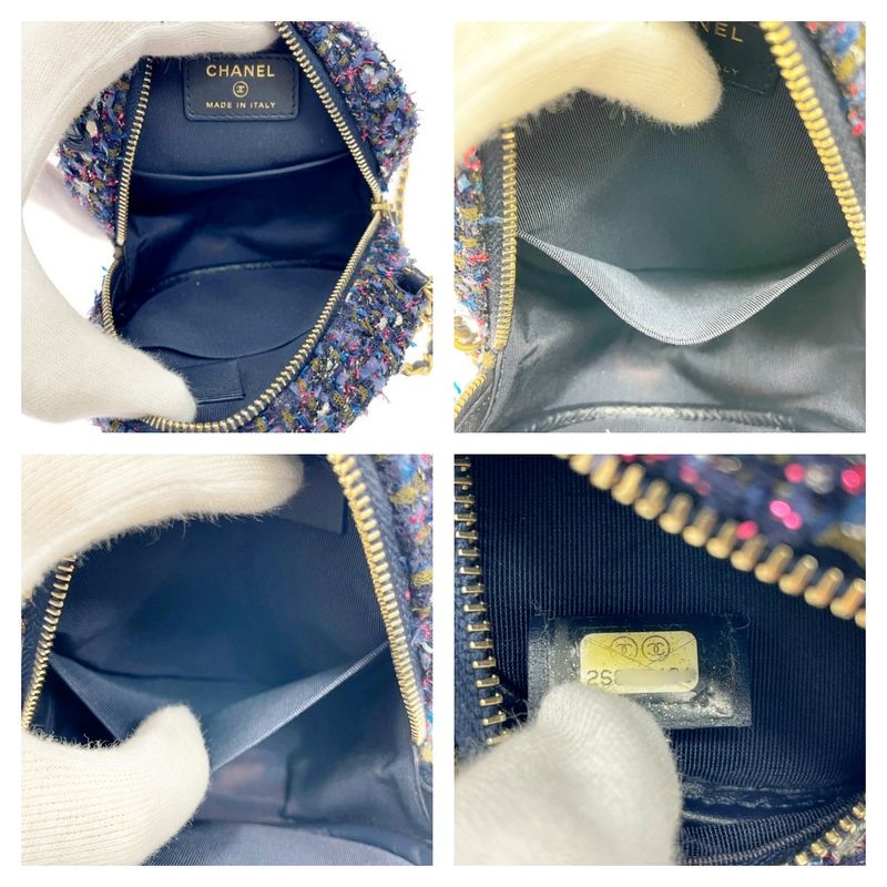 Chanel Tweed Round Chain Shoulder Bag Multicolor 429024 Shoulder Bag