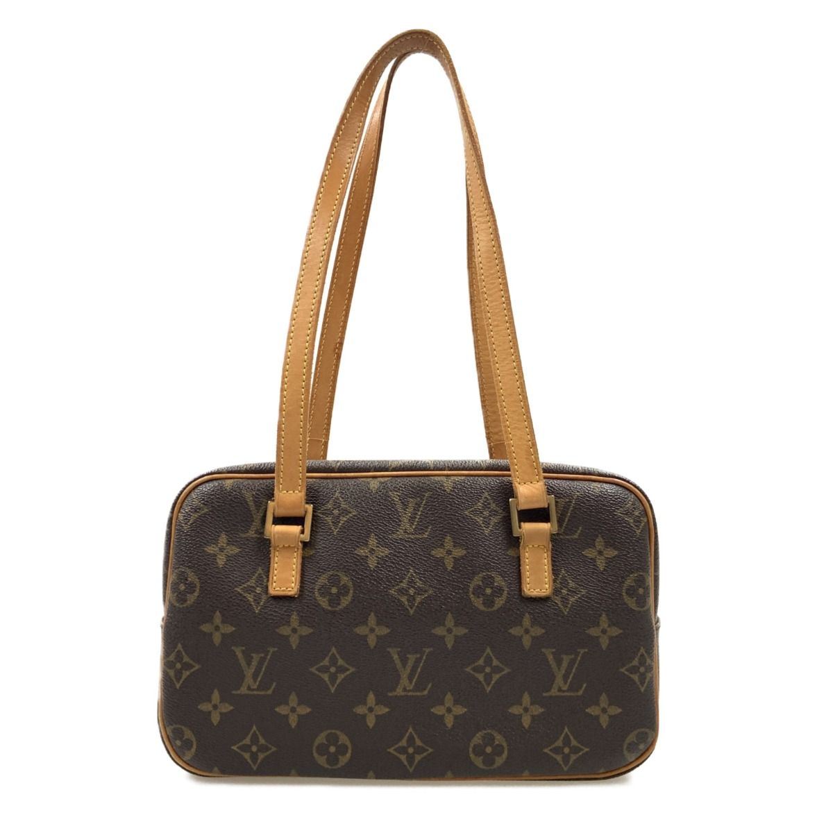 Louis Vuitton Monogram Shite MM Shoulder Bag M51182 Brown