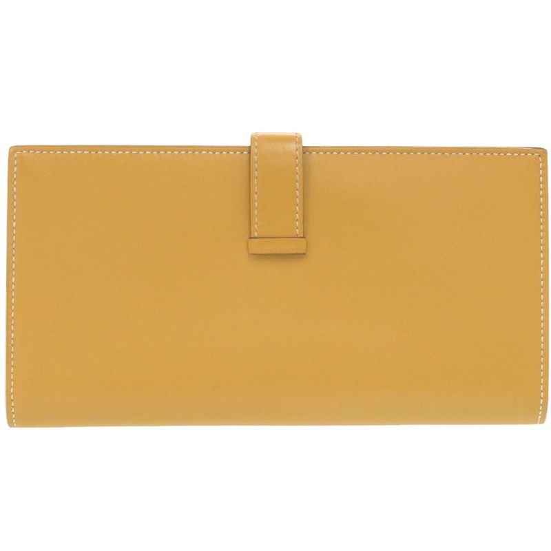 Hermes Bearn Souffle Vota Delacto Paille Gold Hardware Engraved A (2017) Long