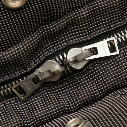 Hermes Her Line Tote PM Handbag Tote Bag Gray Black Canvas Women Hermes