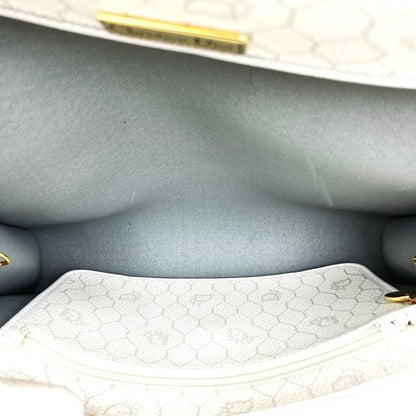 Dior Christian Dior Crossbody Honeycomb Shoulder Bag White Pvc/leather Women