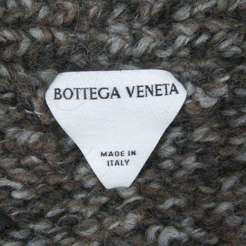 Bottega Veneta 23AW 761631 Alpaca-blend Shawl Collar Knit Cardigan Brownish M