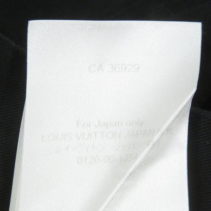 Louis Vuitton 22AW Linen Blend Logo Silver Plate Cargo Shorts Black 38 Made In