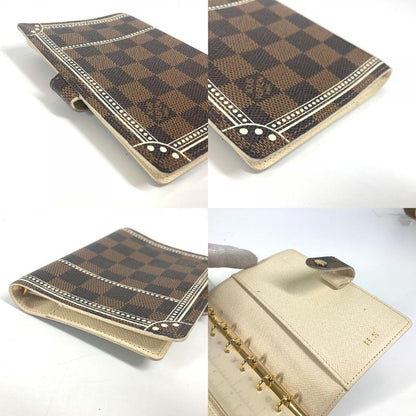 Louis Vuitton Notebook Cover Agenda PM Trunk Pattern Damier Canvas Ebene Brown