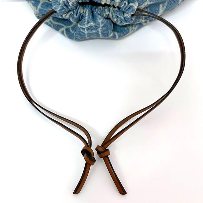 Loewe Draw String Pouch Ring Light Blue