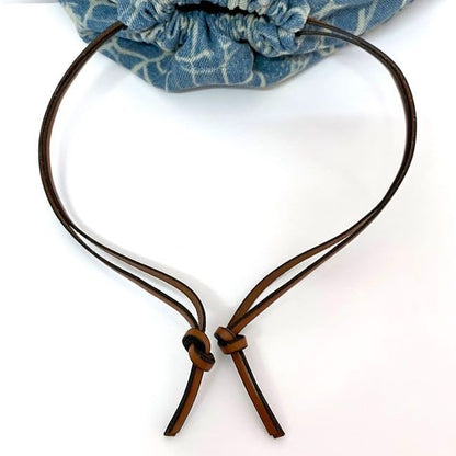 Loewe Draw String Pouch Ring Light Blue