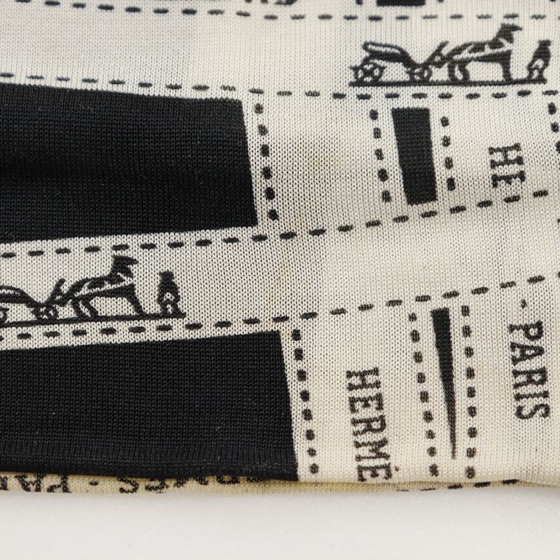 Hermes Headband Bolduc Ribbon Silk Black Women's Other Fashion Accessories