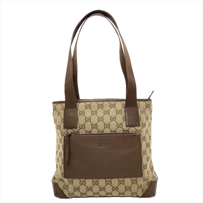 Gucci Tote Bag GG Canvas Leather Beige 019 0402 Women