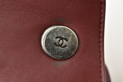 Chanel Chain Shoulder Bag Chanel Saddle Bag Lambskin Matelasse Quilted Bordeaux
