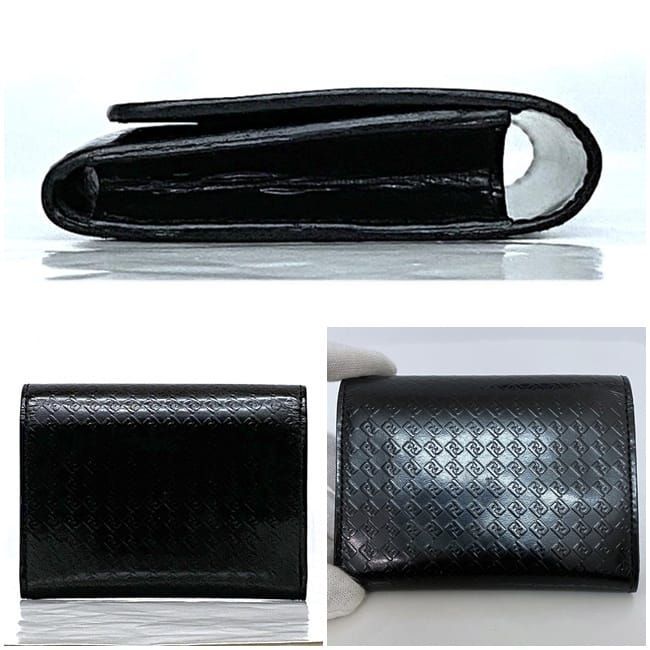 Fendi Card Case Ec22688 Black Micro Zucca