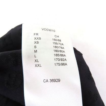 Louis Vuitton 23SS Silk Blend Monogram Embossed Knee Length Tight Skirt Black M