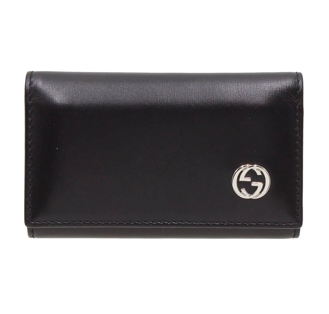 Unused Gucci Interlocking G Leather 6-series Key Case
