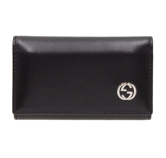 Unused Gucci Interlocking G Leather 6-series Key Case