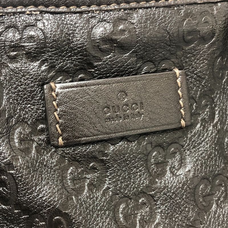 Gucci Tote Bag Guccissima 201482 Leather Brown