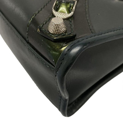 Balenciaga Handbag The Giant Mini City 309544 Blue Green Leather