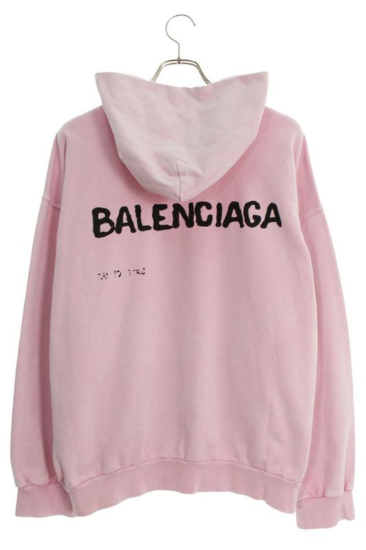 Balenciaga 767877 Tovo6 Hand Draw Medium Fit Pullover Hoodie Men's S