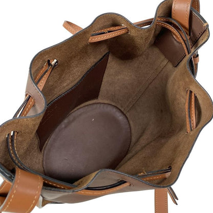 Loewe Shoulder Bag Balloon Bag Small Dark Brown And Brown Drawstring Shape