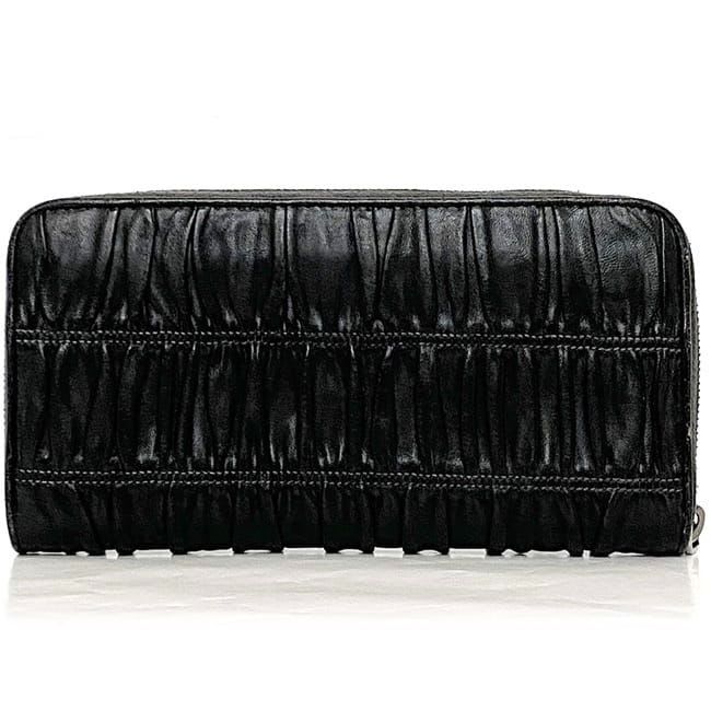 Prada Round Zipper Long Wallet Black 1 M0506