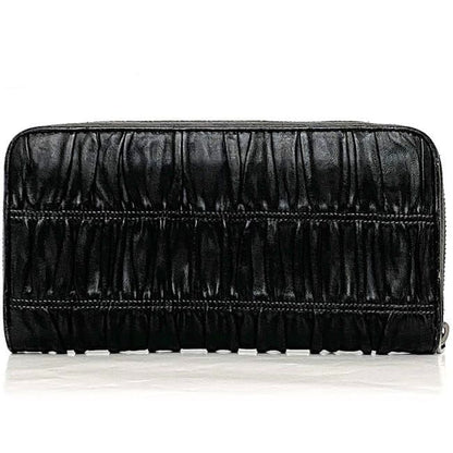 Prada Round Zipper Long Wallet Black 1 M0506