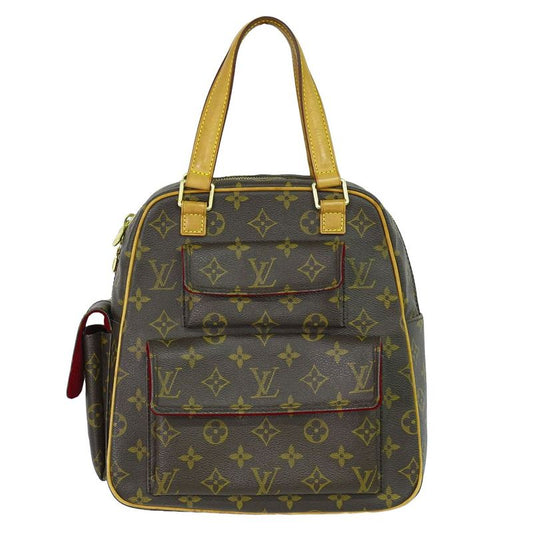Authentic Louis Vuitton LV Exantricite Monogram Handbag Tote Bag Brown M51161