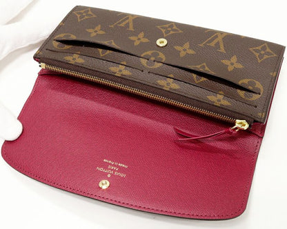 Louis Vuitton Zipper Long Wallet With Change Pocket Monogram Fuchsia Portefeuill