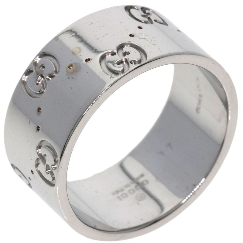 Gucci Icon Wide #15 Ring - 18K White Gold Ladies