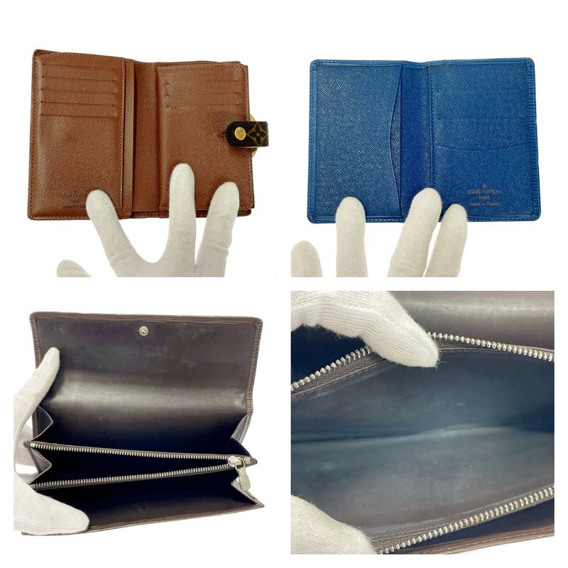 Louis Vuitton Monogram PVC Wallets Set of 3 Brown 395752 Folding Wallets