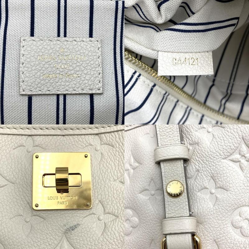 Louis Vuitton Citadines PM M40554 Handbag Tote Monogram Empreinte White Women