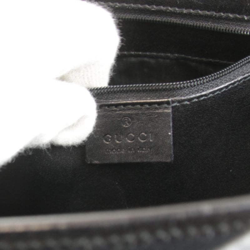 Gucci 0021098 002404 Tote Bag Satin Black
