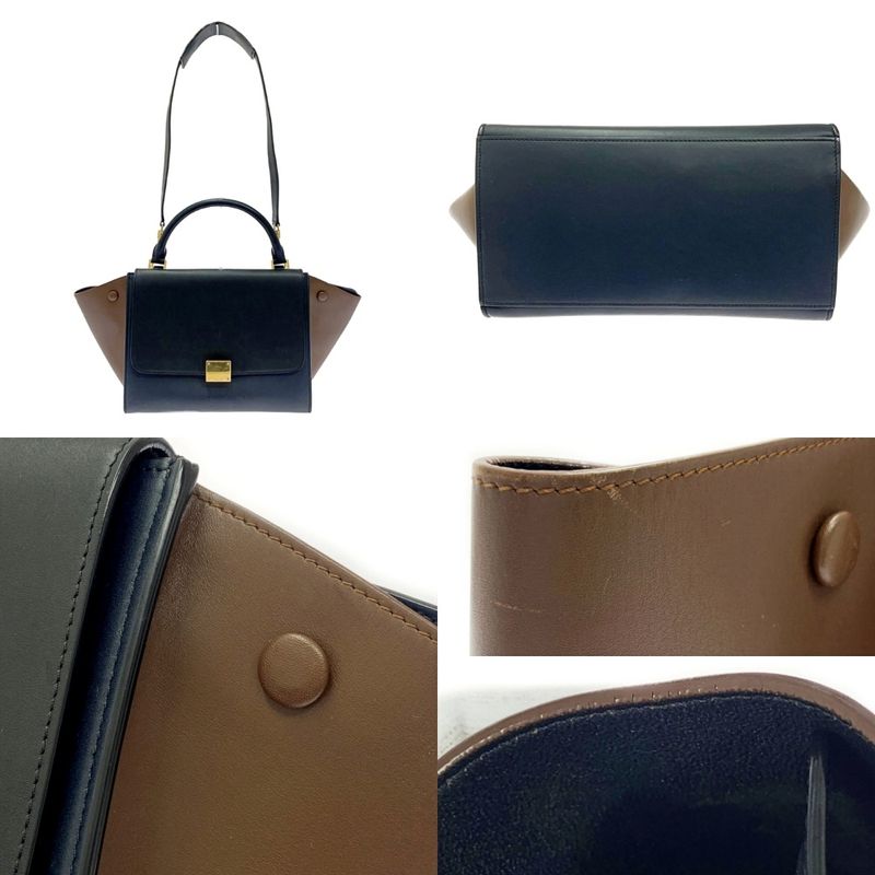 Celine Leather Trapeze 2-Way Handbag 389219 Handbag