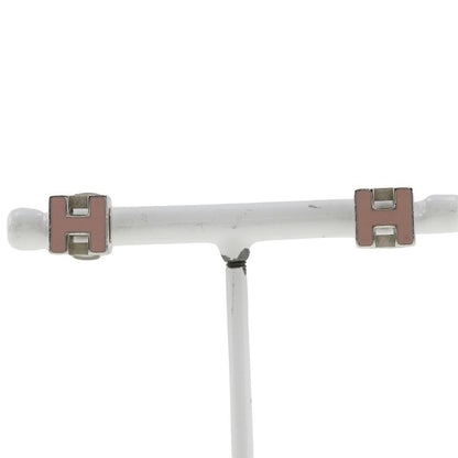 Hermes Cajdouache H-cube Metal Silver Ladies 6.1g Earrings