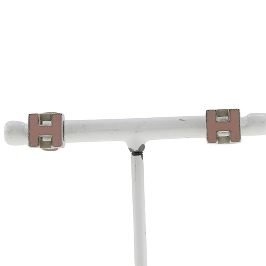 Hermes Cajdouache H-cube Metal Silver Ladies 6.1g Earrings