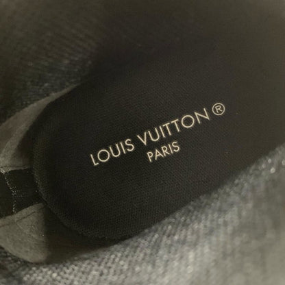 Louis Vuitton Run 55 Line Sneakers Shoes Fabric Rubber Black Pink Black Sock