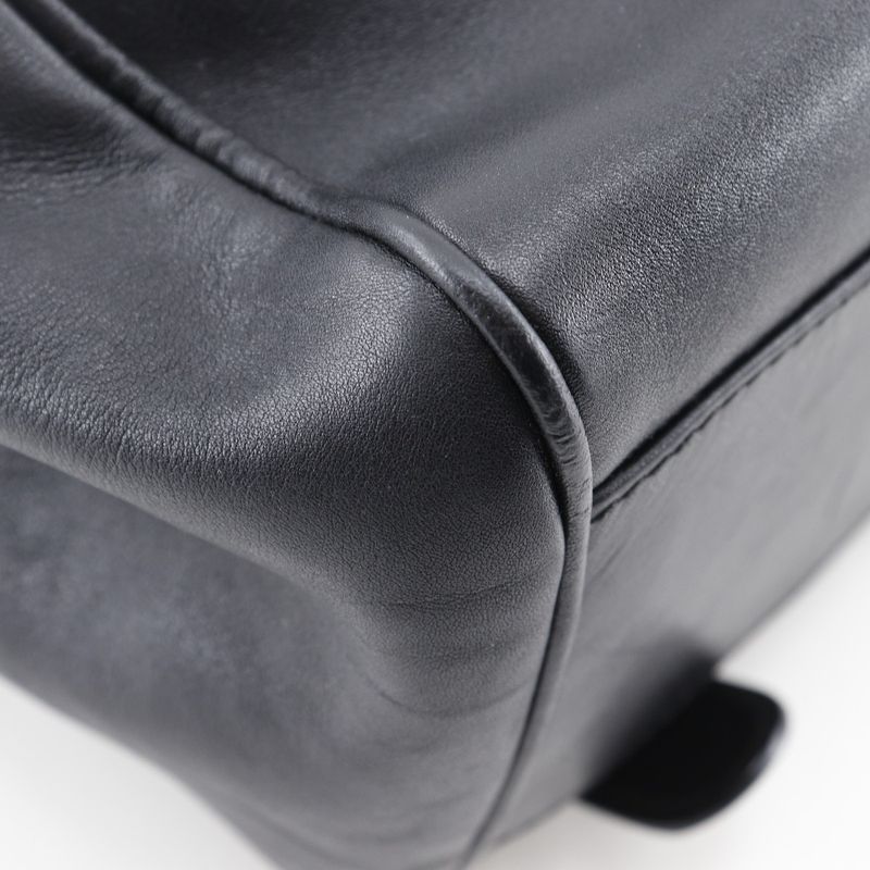 Gucci Old Gucci Vintage Calf Black Women's Backpack/daypack