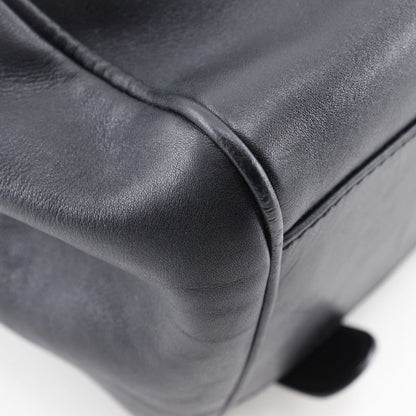 Gucci Old Gucci Vintage Calf Black Women's Backpack/daypack