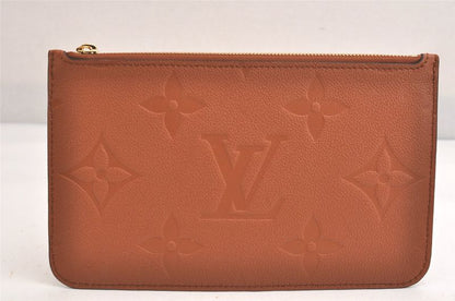 Louis Vuitton Monogram Empreinte Neverfull Pouch Wallet Brown LV 3391n
