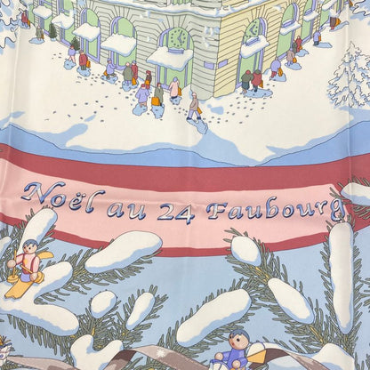 Hermes Carre 90 Noel Au 24 Faubourg Christmas At 24 Faubourg Silk Scarf