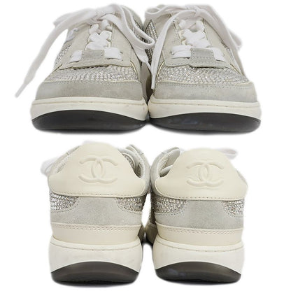 Chanel Sneakers Sequins White Size 36 Approx 23.0cm (9.06in) Coco